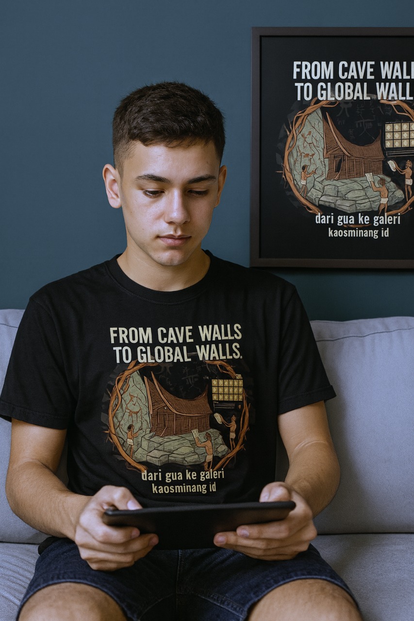 KAOS MINANG kaosminang.id desain from cave walls to global walls