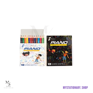 Piano Small Size Colored Pencils (Pack of 12)