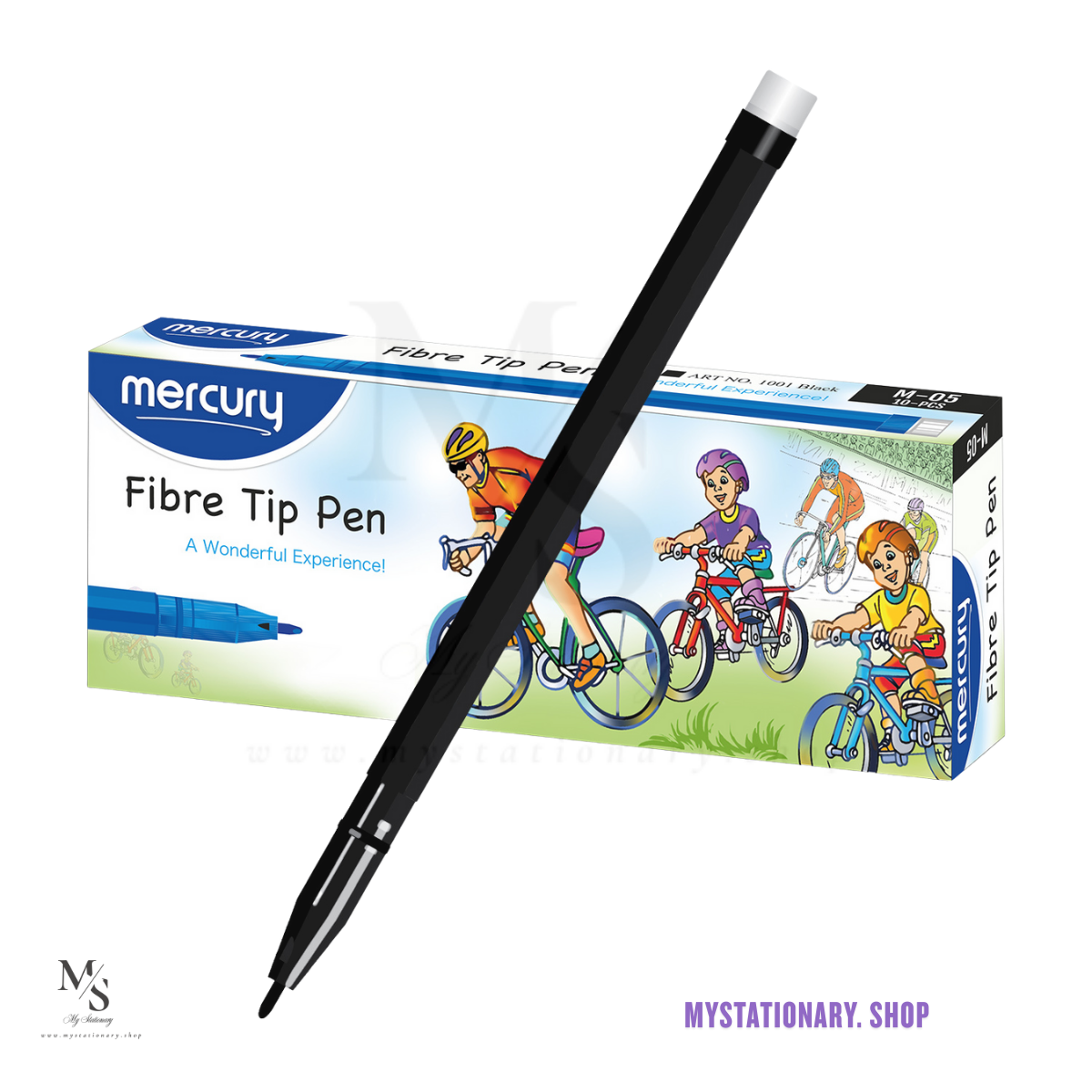 Mercury Fibre Tip Pen (Pack of 10)