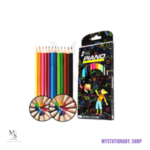 Piano Small Size Colored Pencils (Pack of 12)