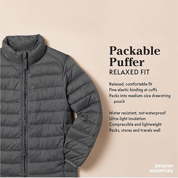 Children's Orange Puffer Jacket
