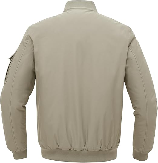 BGOWATU Men's Jacket Windproof Quilted Bomber Jackets Casual Fall Winter Warm Padded Coats Outwear