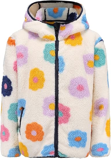 Children's Fleece Flower Print Jacket
