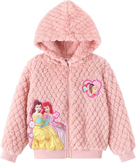 Disney Stitch Minnie Frozen Princess Girls Fleece Jacket