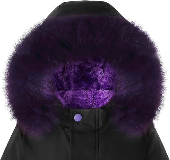 Girl Winter Coats Heavyweight Hooded Puffer Jacket Kid Parka Fleece Snow Outwear