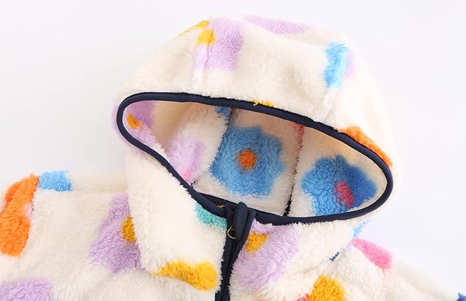 Children's Fleece Flower Print Jacket