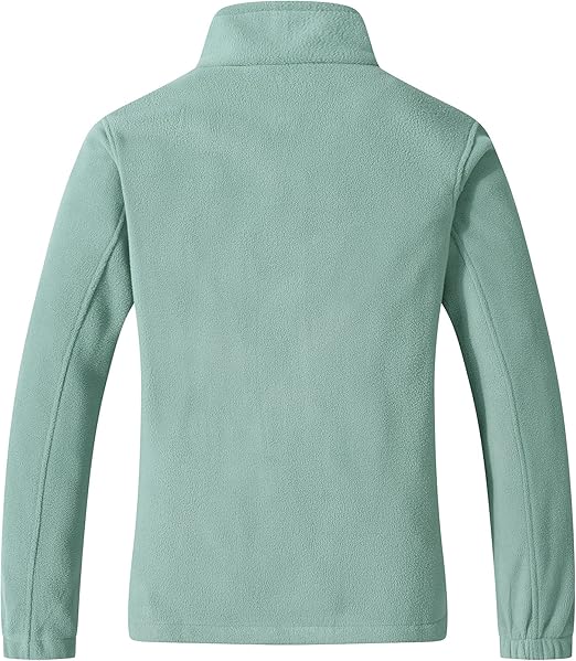 Women's Lightweight Full Zip Soft Polar Fleece Jacket Outdoor Recreation Coat With Zipper Pockets