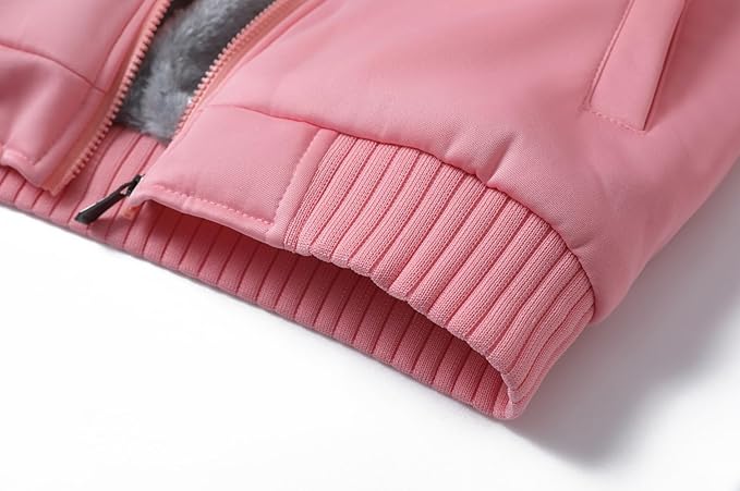 JiangWu Womens Fashion Fleece Sherpa Lined Hooded Coat Winter Thicken Warm Jacket