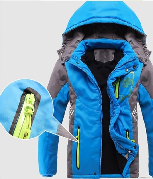 Vinmin Latest Boys Thicken Fleece Hooded Jacket Warm Quilted Coat Outdoor