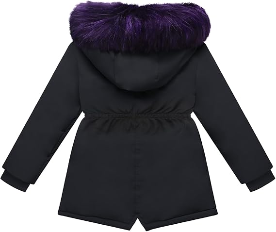 Girl Winter Coats Heavyweight Hooded Puffer Jacket Kid Parka Fleece Snow Outwear