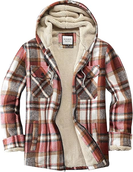 Women's Full Zip Fleece Flannel Jacket Plaid Sherpa Lined Jacket for Women