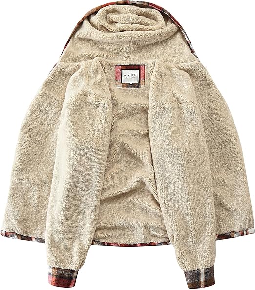 Women's Full Zip Fleece Flannel Jacket Plaid Sherpa Lined Jacket for Women