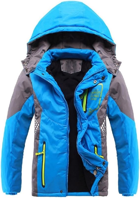 Vinmin Latest Boys Thicken Fleece Hooded Jacket Warm Quilted Coat Outdoor