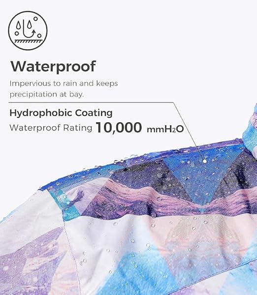 wantdo Women's Mountain Waterproof Ski Jacket Windproof Rain Jacket Winter Warm Hooded Coat