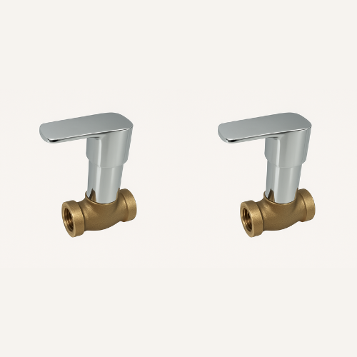 Creta Range Concealed Stop Cock 3/4 – Set of 2 | Premium Brass In-Wall Valves