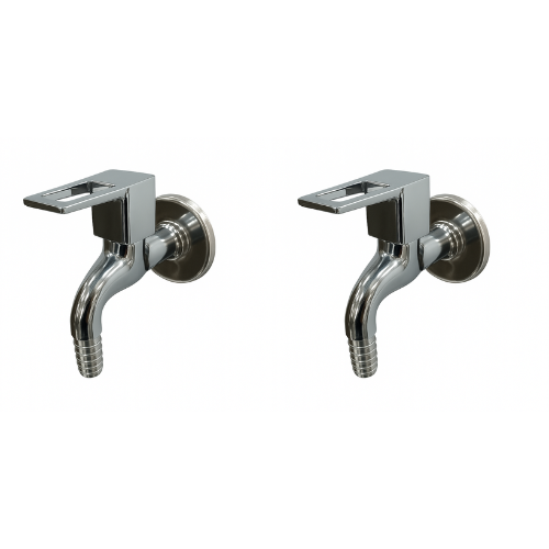 Cubix Range Nozzle Cock – Set of 2 | Premium Brass Garden & Utility Taps