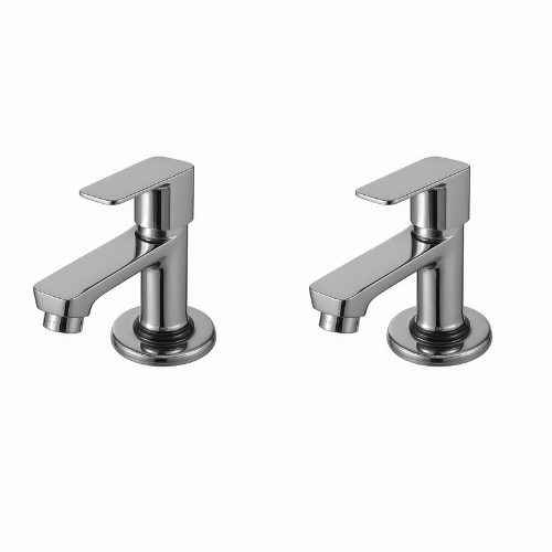Creta Range Pillar Cock – Set of 2 | Premium Brass Basin Taps
