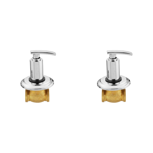 Soft Range Concealed Stop Cock 3/4 – Set of 2 | Premium Brass In-Wall Valves