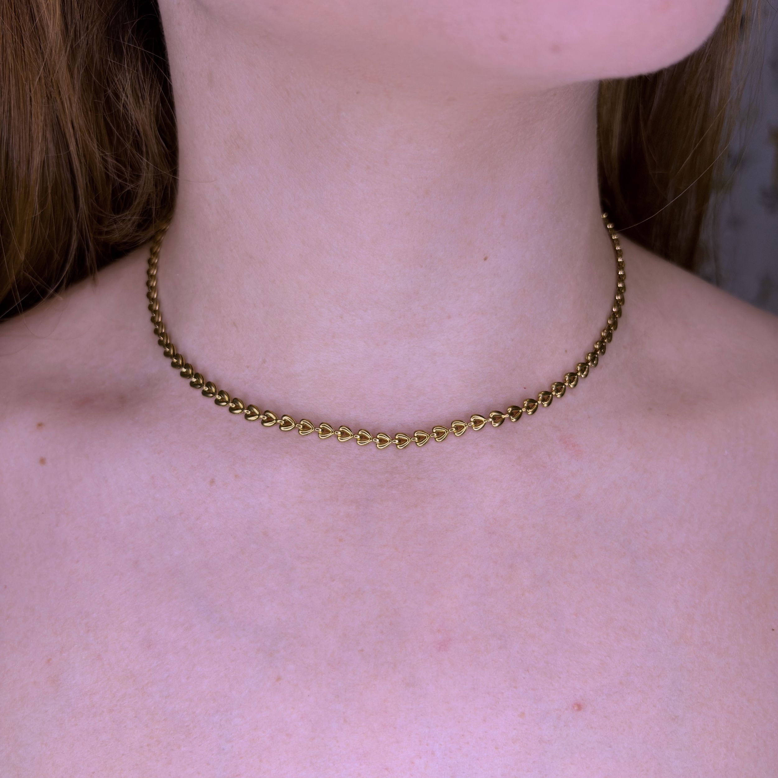 Colar Choker Dourado