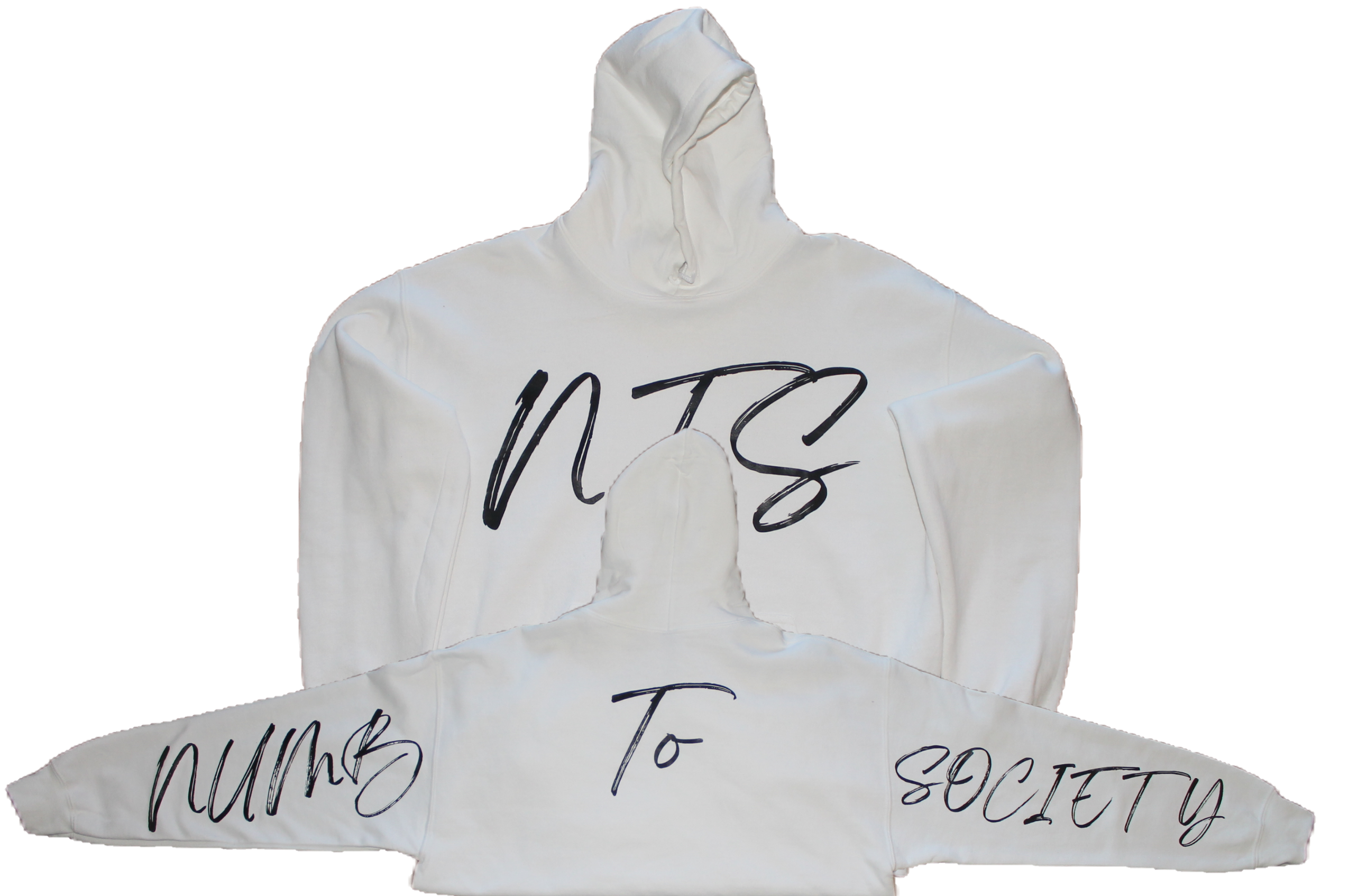 Numb To Society Hoodie (White)