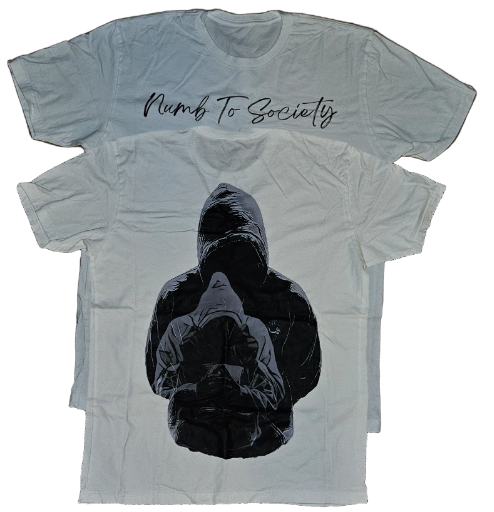 Numb To Society Graphic T-Shirt (White)