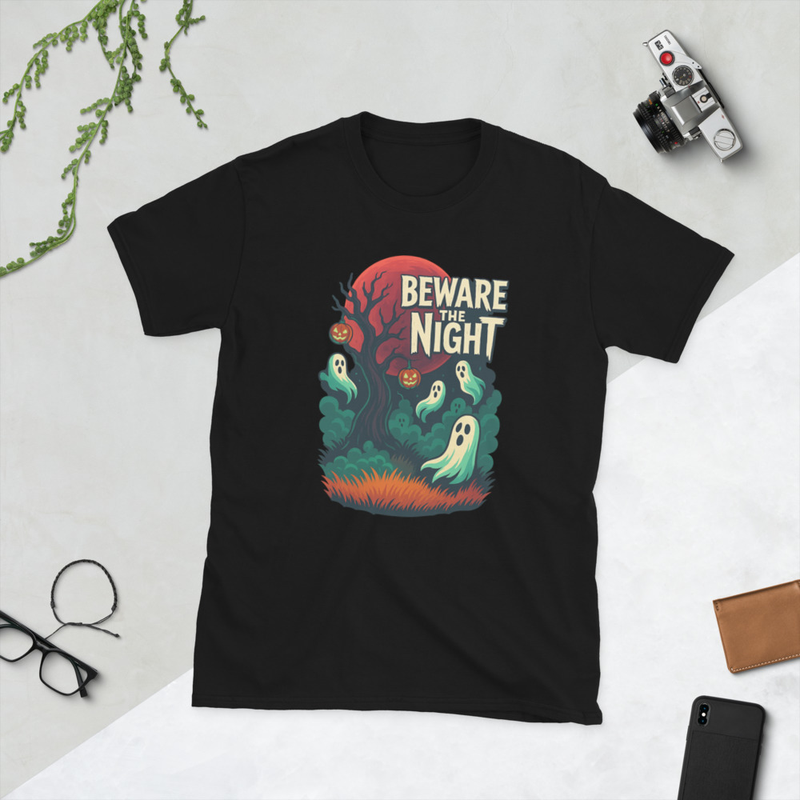 Beware The Night Halloween Short-Sleeve Unisex T-Shirt