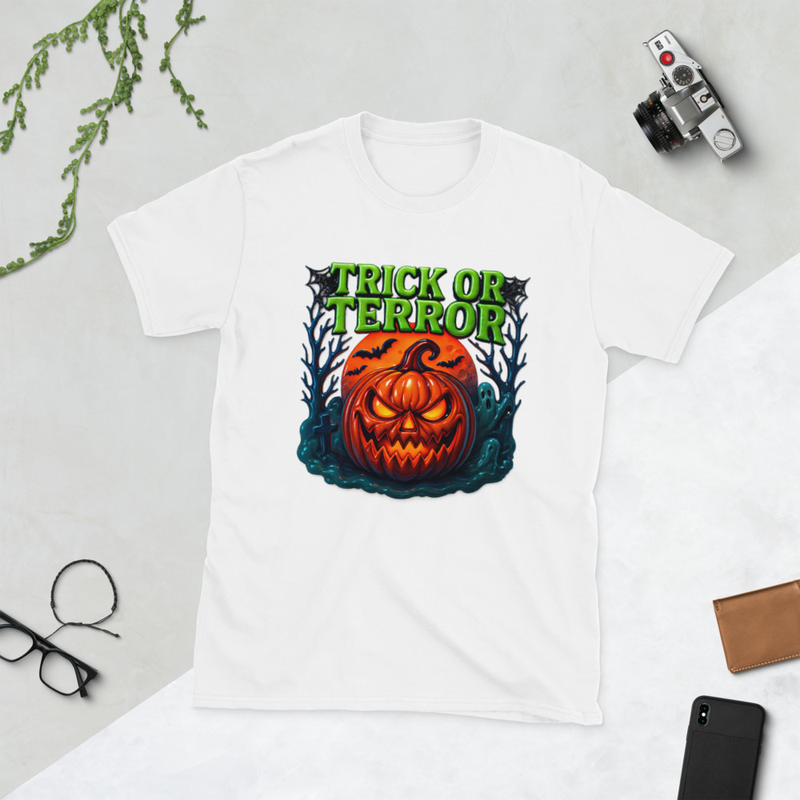 Trick Or Terror Halloween Jack'O'Lantern Short-Sleeve Unisex T-Shirt