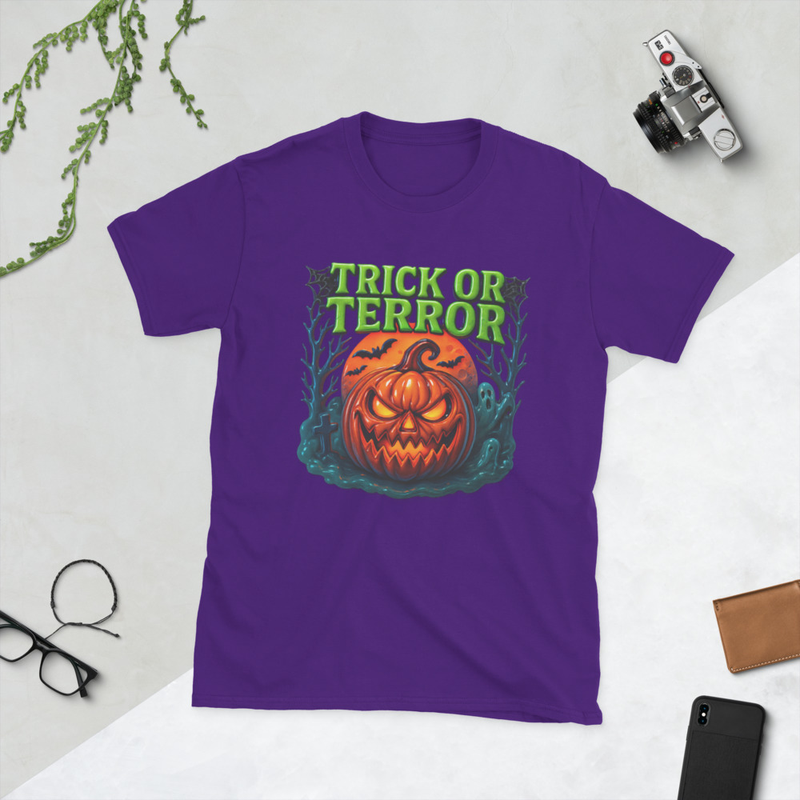 Trick Or Terror Halloween Jack'O'Lantern Short-Sleeve Unisex T-Shirt