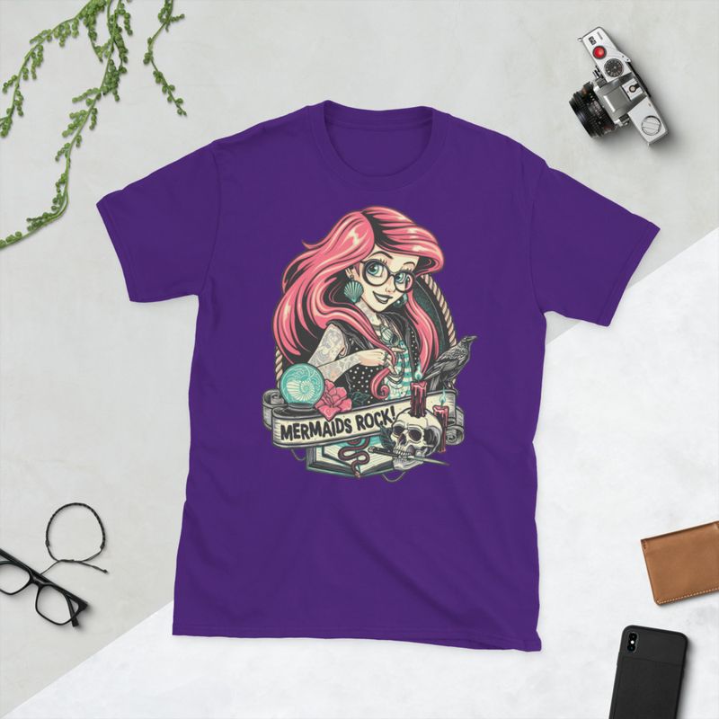 Punk Princess Mermaids Rock Short-Sleeve Unisex T-Shirt