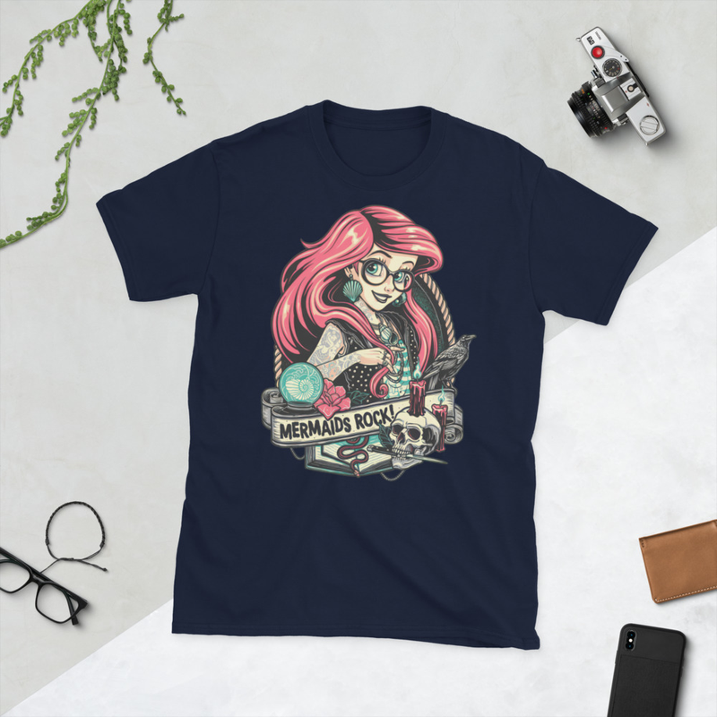 Punk Princess Mermaids Rock Short-Sleeve Unisex T-Shirt