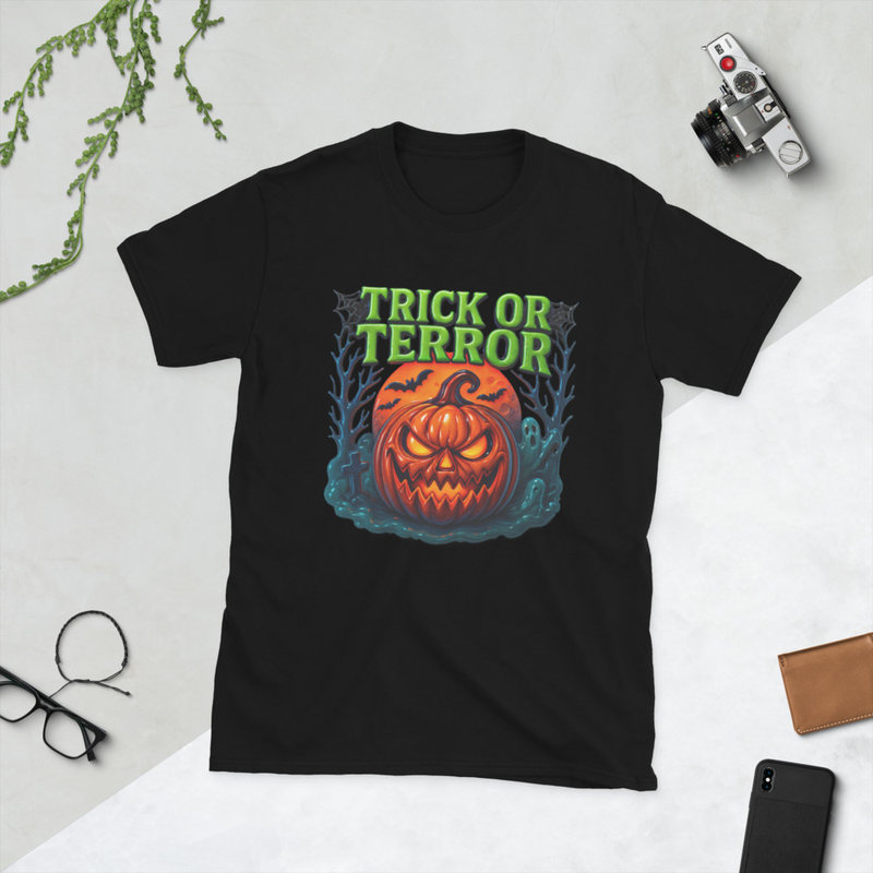 Trick Or Terror Halloween Jack'O'Lantern Short-Sleeve Unisex T-Shirt