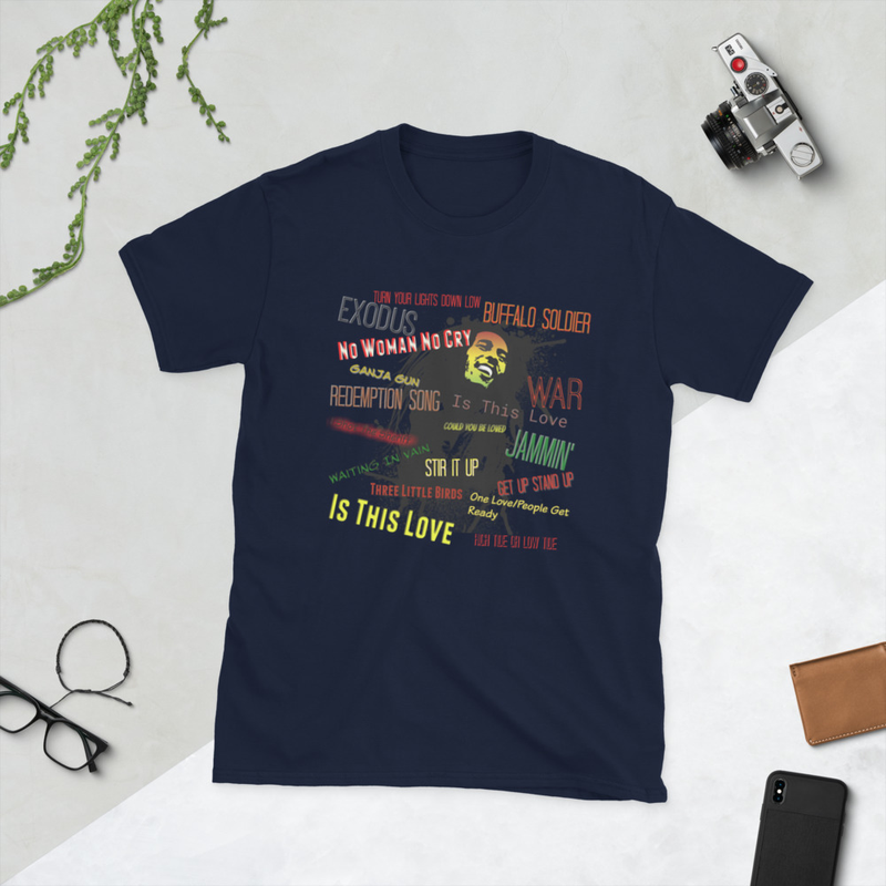 Retro Marley's Hits Short-Sleeve Unisex T-Shirt