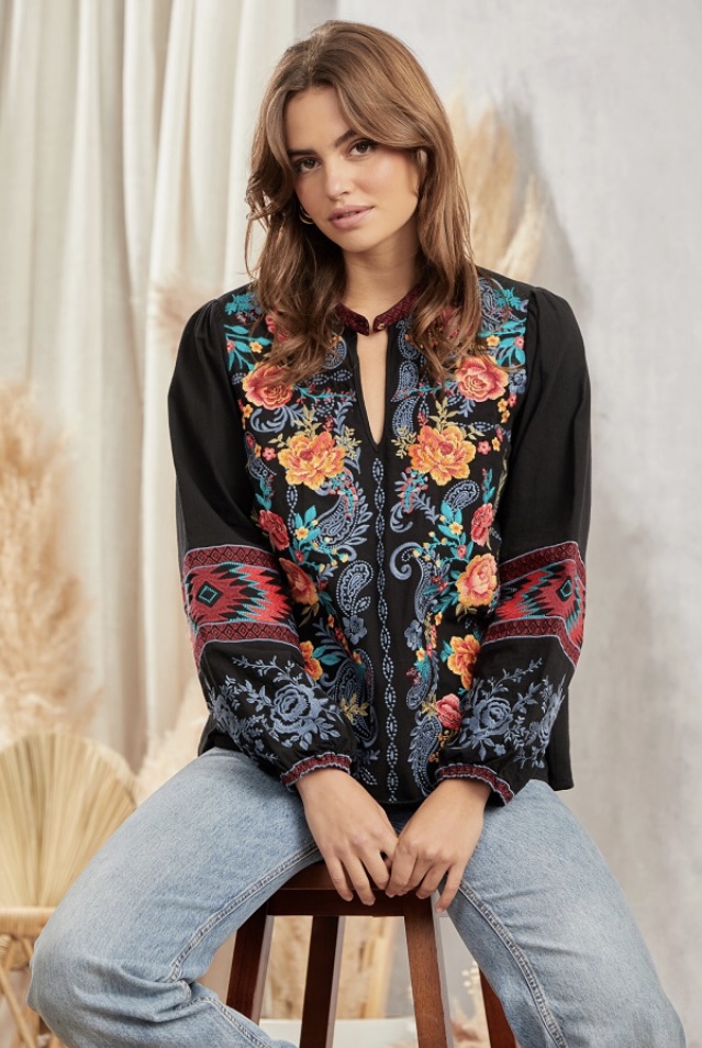 Floral Embroidered Blouse
