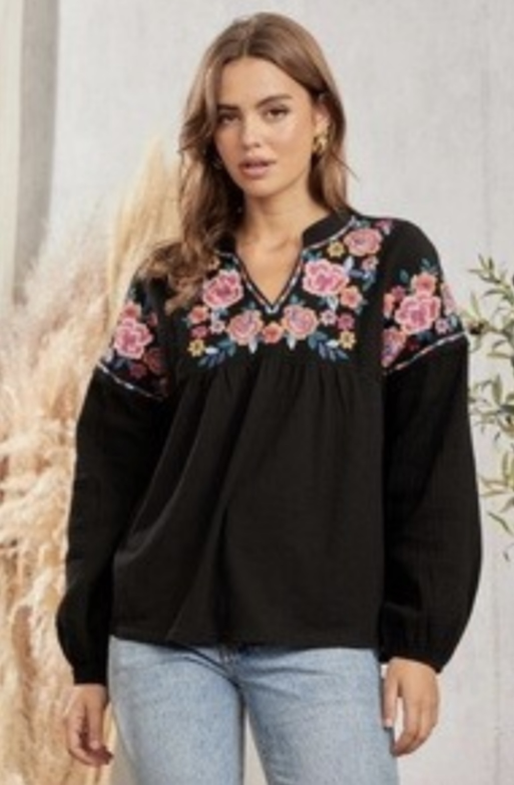 Embroidered BlackBlouse