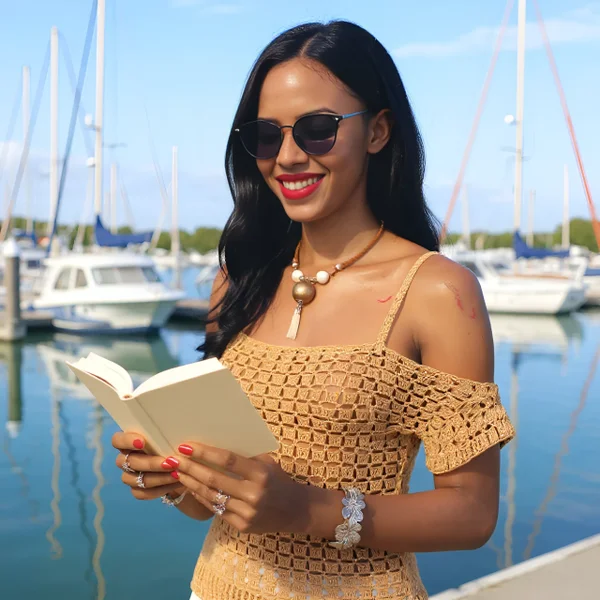 Haut en crochet fait main Caramelo T 36/38