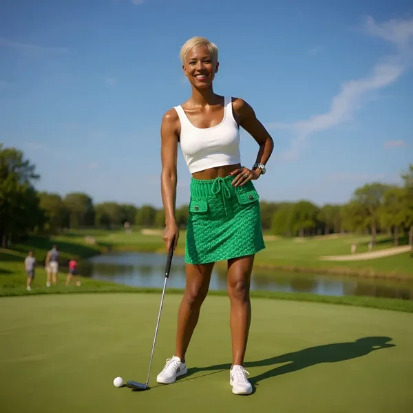 Jupe au crochet fait main Romanesca verte fait main pour l'été T 36/38