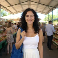Sac au crochet bandoulière Borsatote bleu pour vos courses