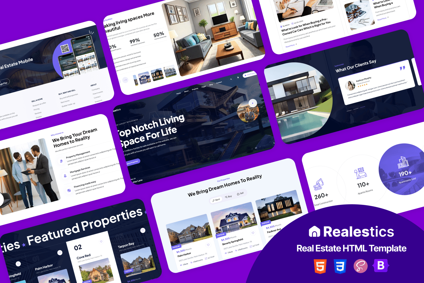 Realestics Real Estate HTML website