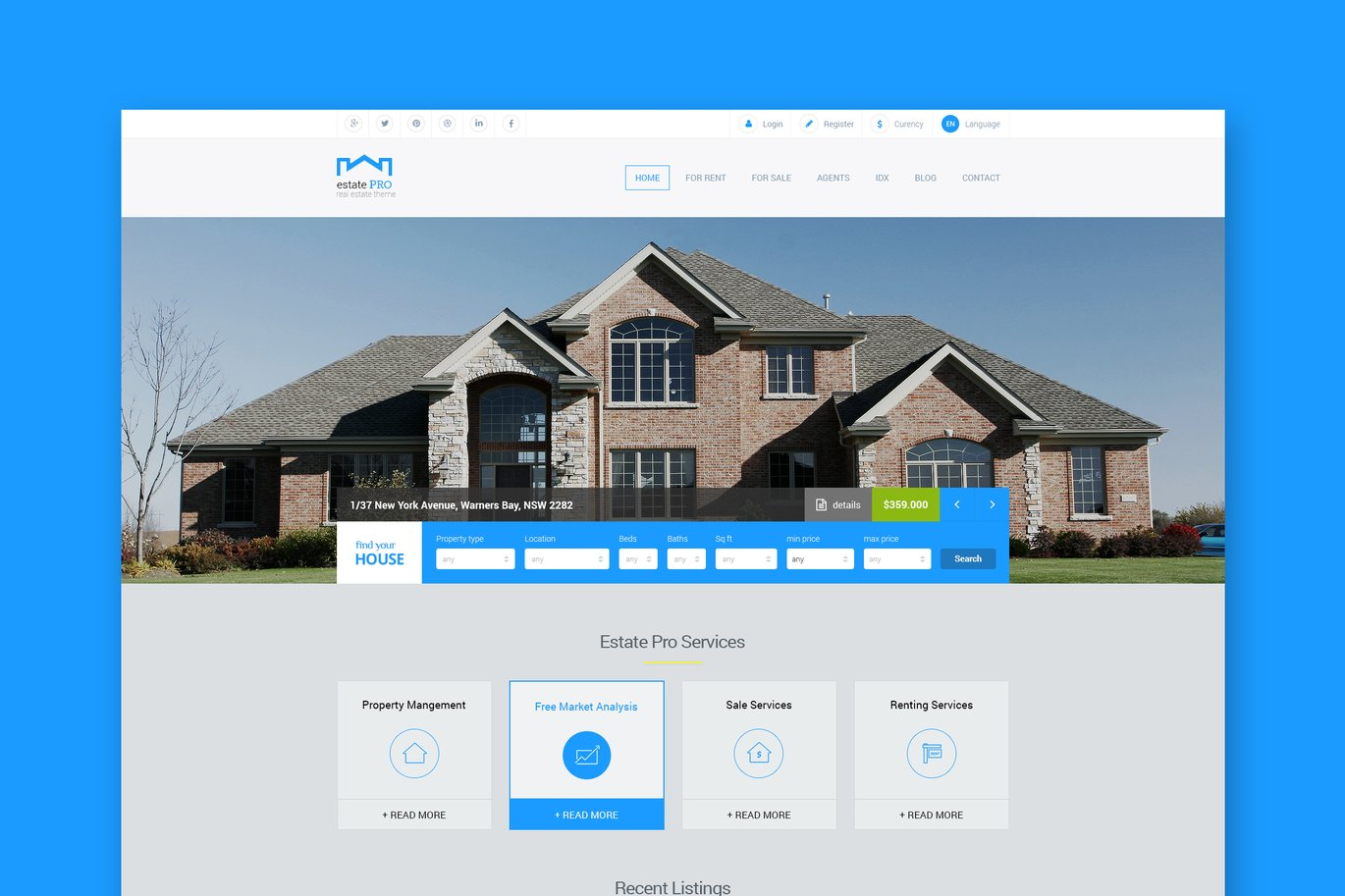 Realestics Real Estate HTML website