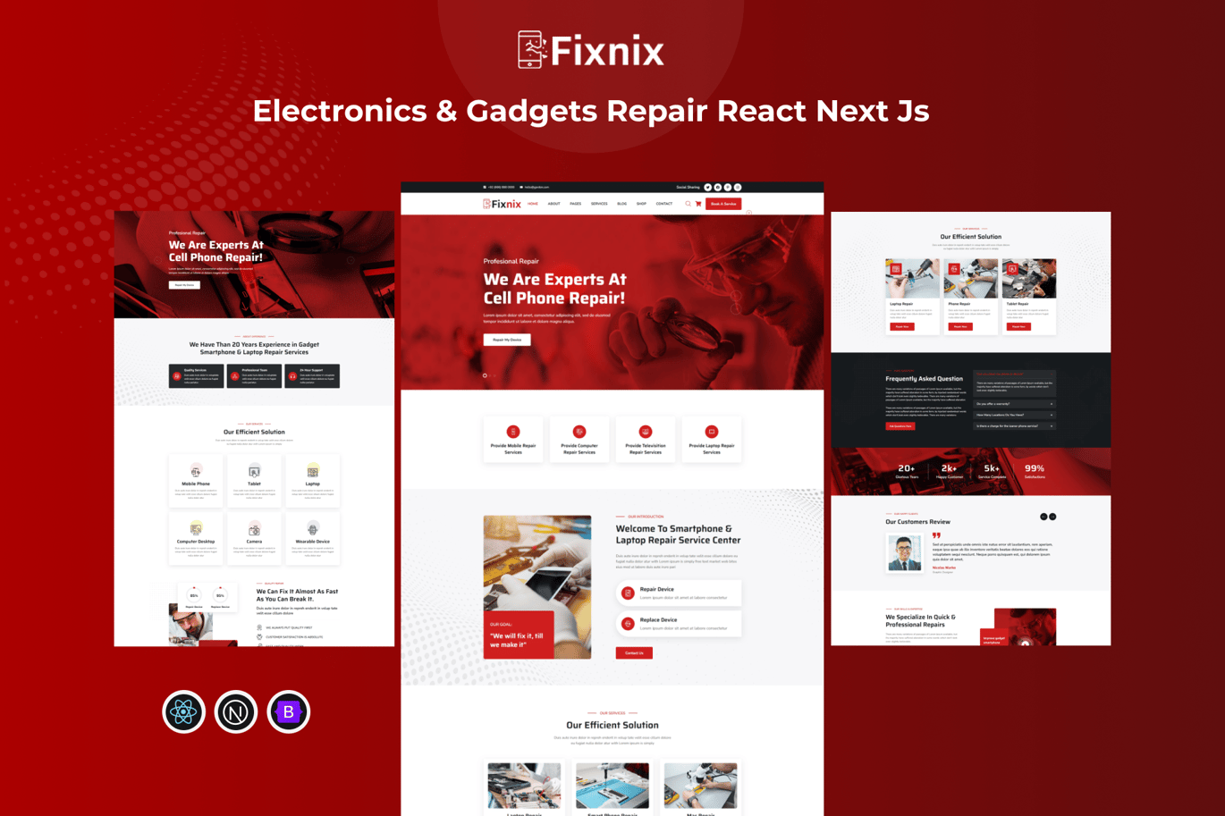 Fixnix Electronics & Gadgets website