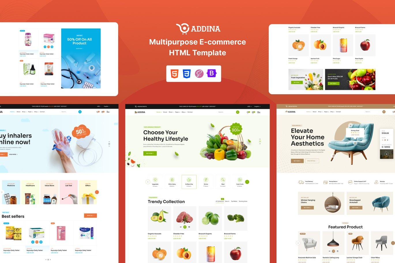  eCommerce HTML Website