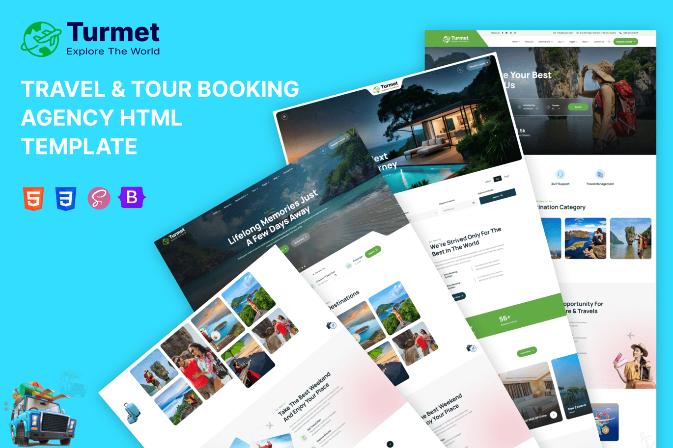 Turmet Travel & Tour Booking Agency HTML Template