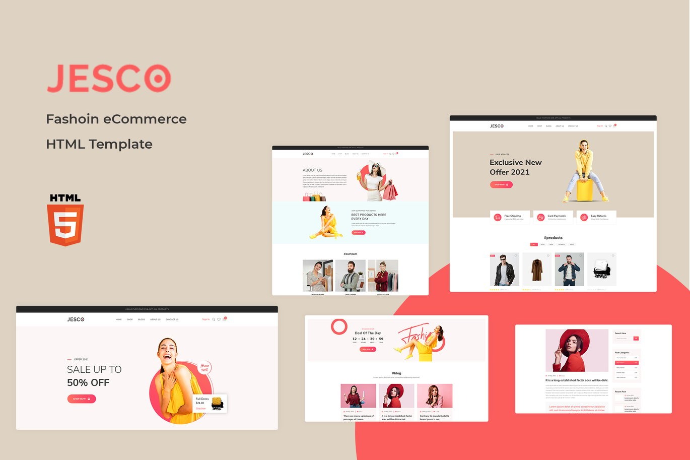  eCommerce HTML Website