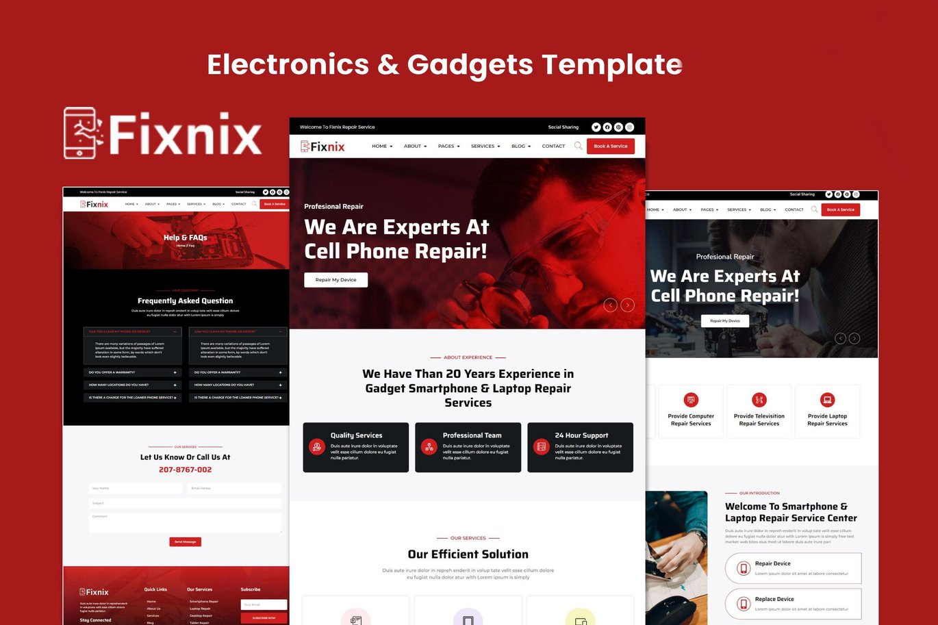 Fixnix Electronics & Gadgets website