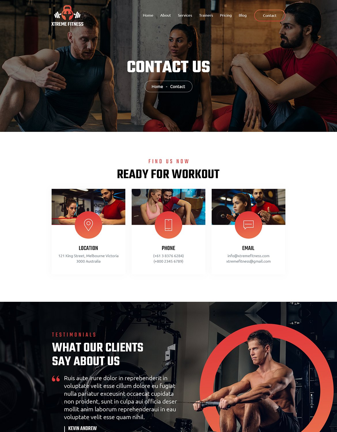 GYM Fitness & Gym HTML website