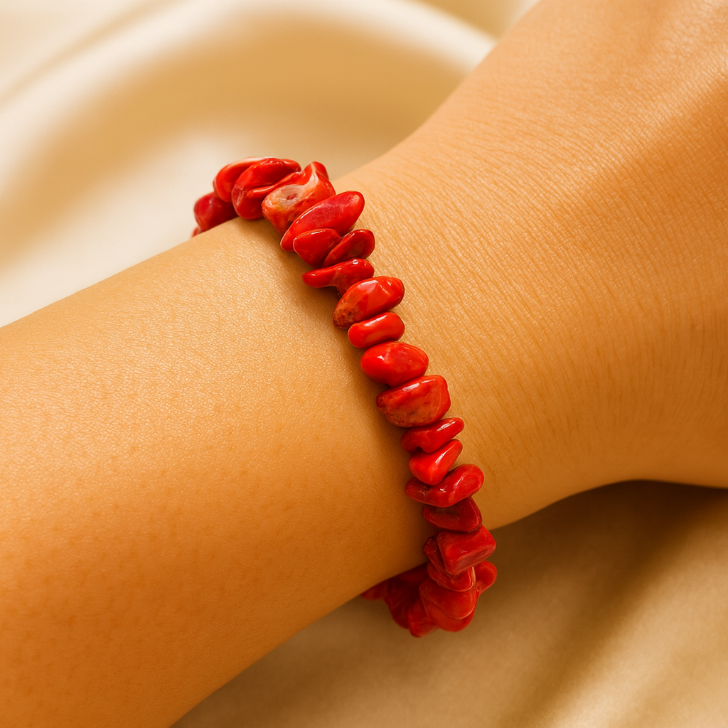 Fiery Spirit Red Coral Bracelet ❤️🔥