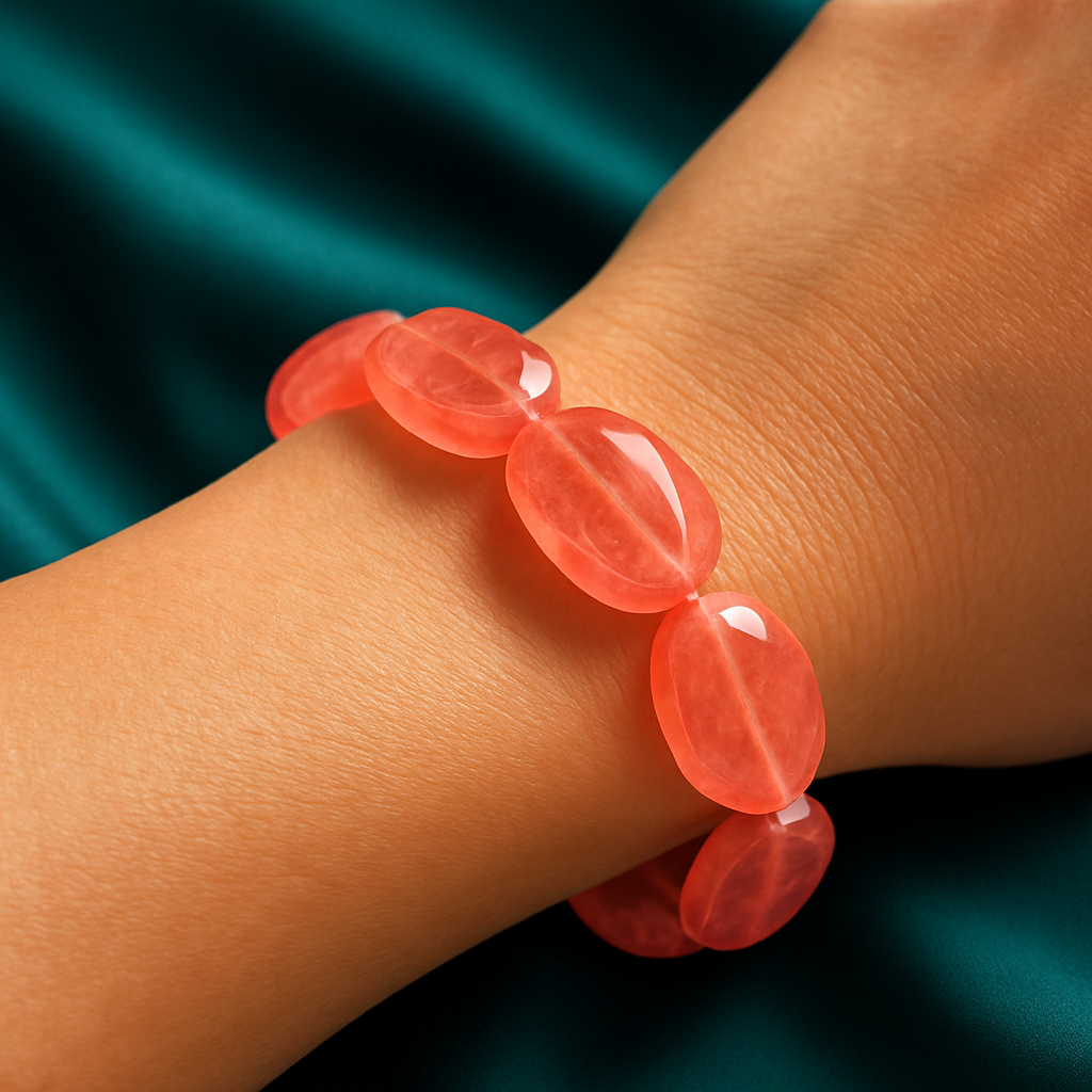 Radiant Vitality Watermelon Agate Bracelet 🍉✨