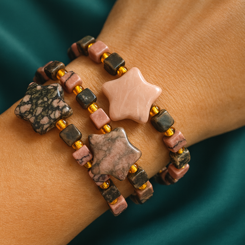 Guiding Star Rhodonite Bracelet 🌟💗