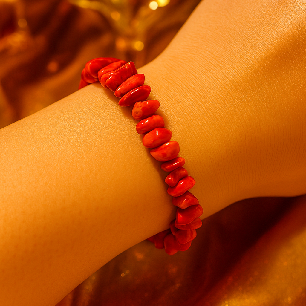 Fiery Spirit Red Coral Bracelet ❤️🔥