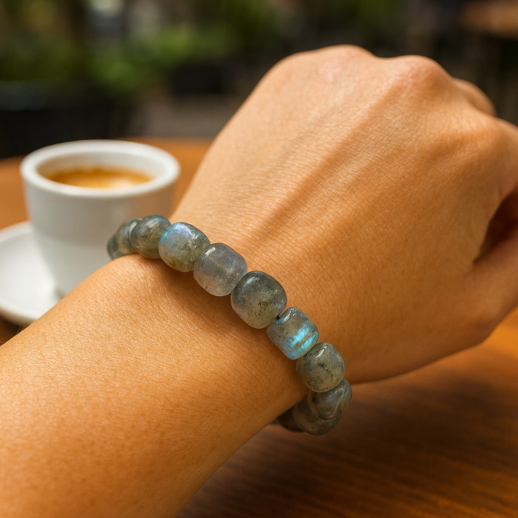 Mystic Shield Labradorite Bracelet 🌌✨